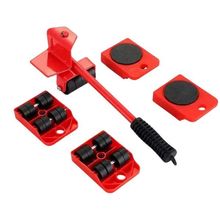 Kit Levantador de Móveis Top Rio Comercial para Lava Seca Geladeira Suporta 150kg Vermelho