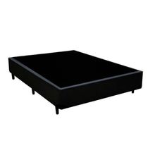 Cama Box Casal Suede Estrutura em Madeira Sintético Preto 40x138x188 Homequeen