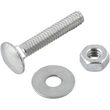 Parafuso Francês Zincado, 1/4" x 1.1/2", com Porca e Arruela, Cartela com 4 Conjuntos, Vonder OstenVonder