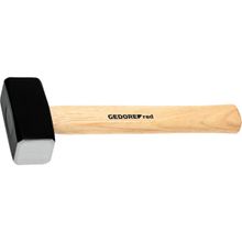 Marreta Quadrada com Cantos Abaulados, com Cabo de Madeira, 1,0 kg, R92200040, Gedore RED
