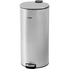 Lixeira Redonda, 30 Litros, Inox, Cinza, Vonder OstenVonder