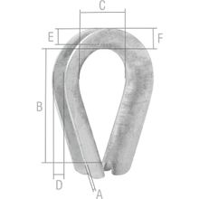 Anilha/sapatilho Para Cabo de Aço, 3,18 mm - 1/8", Cartela com 2 Peças, Vonder OstenVonder