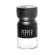 Pimenteiro Lyor de Vidro com Tampa de Metal Preto 120ml