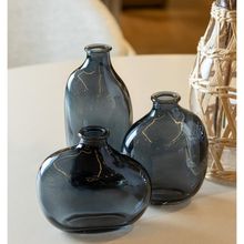 Vaso Organics 11cm x 10cm x 5,5cm Azul Vidro Wolff