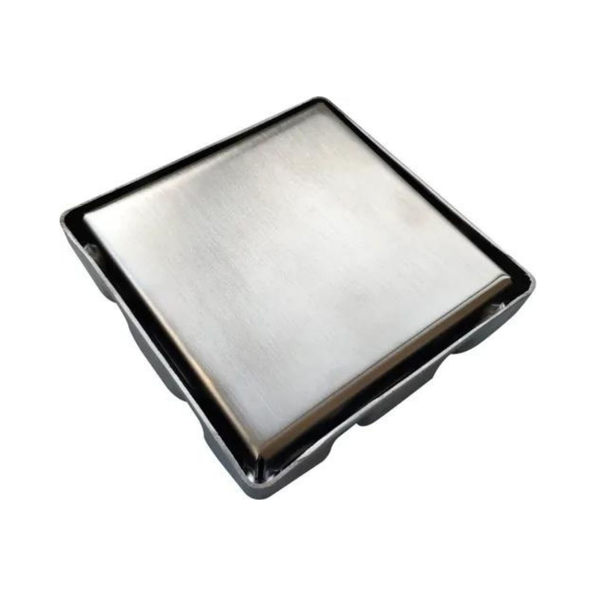 Ralo Oculto Inox Tampa Invisível Quadrado 15x15 Não É Pvc base e tampa em inox premium