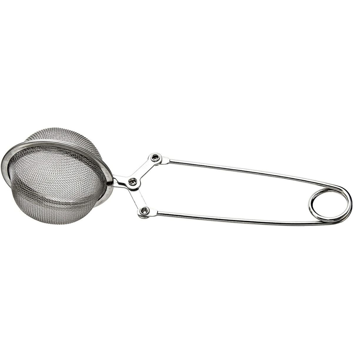 INFUSOR DE CHA PINÇA INOX COADOR E PENEIRA ERVAS LUXO