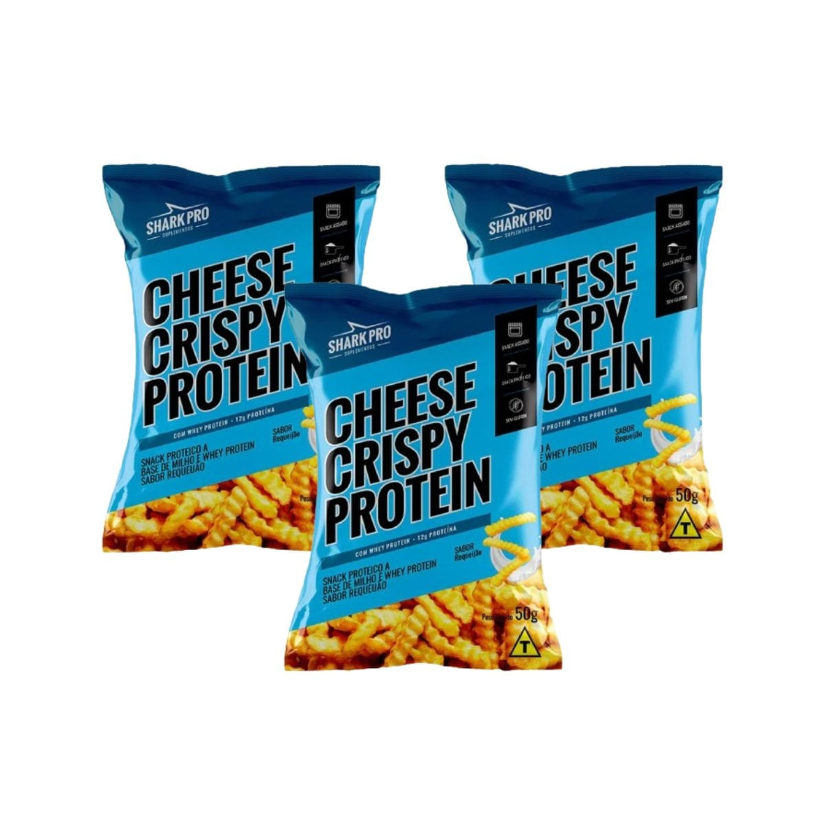 KIT 3 SNACK PROTEICO SALGADINHO E WHEY PROTEIN REQUEIJÃO 50G
