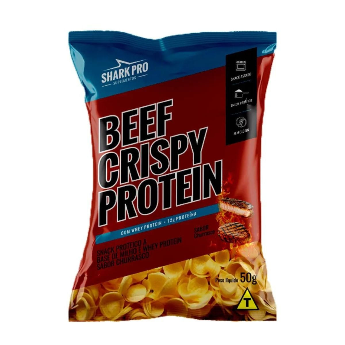 SNACK PROTEICO SALGADINHO E WHEY PROTEIN BEEF CHURRASCO 50G