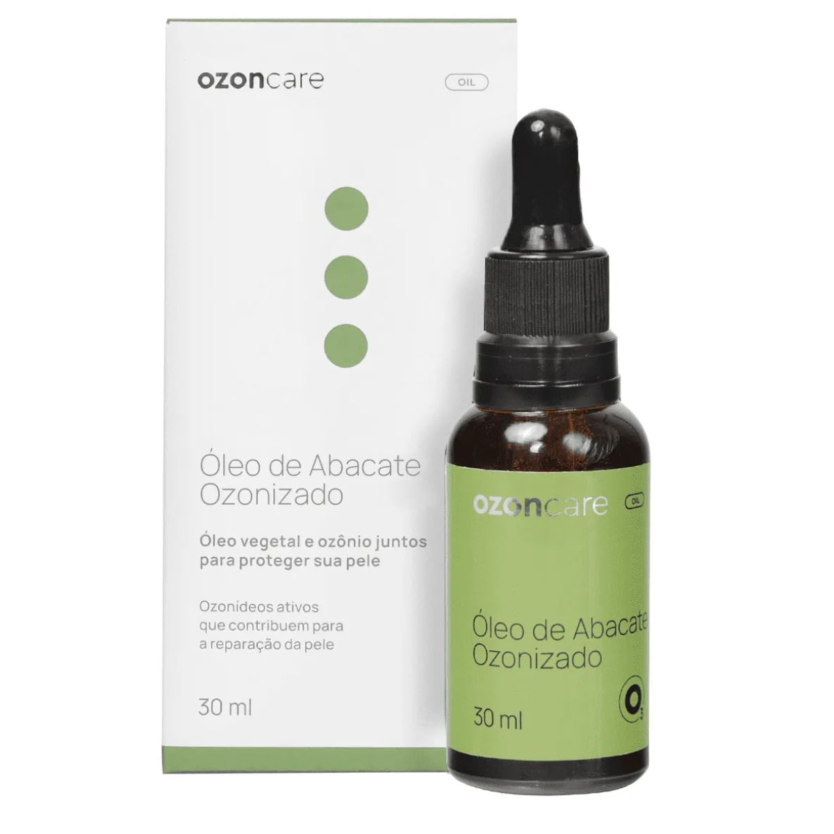 OLEO DE ABACATE OZONIZADO 30ML HIDRATA COURO CABELUDO VEGANO