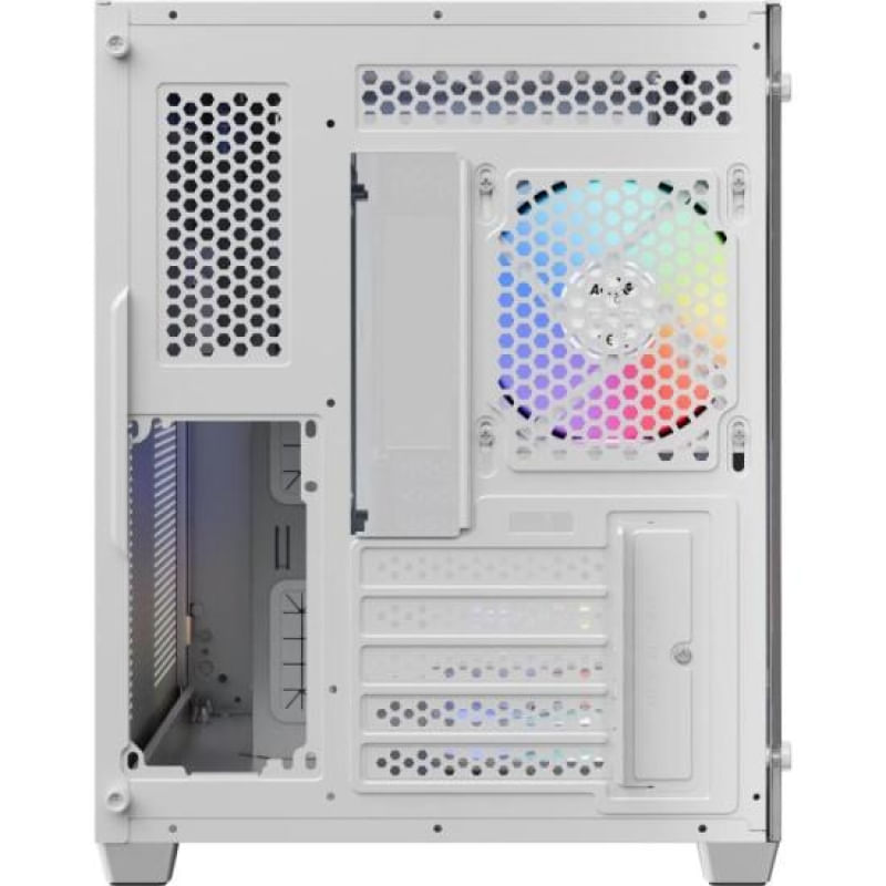 Encontraproduto.com.br - Gabinete Gamer Aerocool Dryft Mini Branco Com 6 fans ARGB Lateral Vidro [F002]