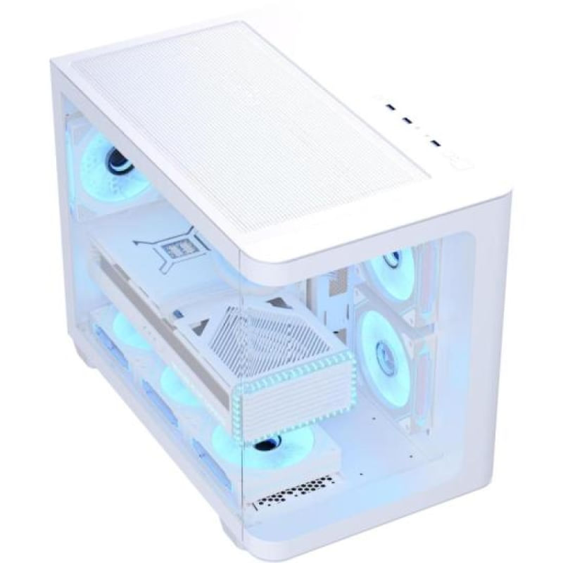 Encontraproduto.com.br - Gabinete Gamer Aerocool ATX P300C Branco Lateral Vidro [F002]