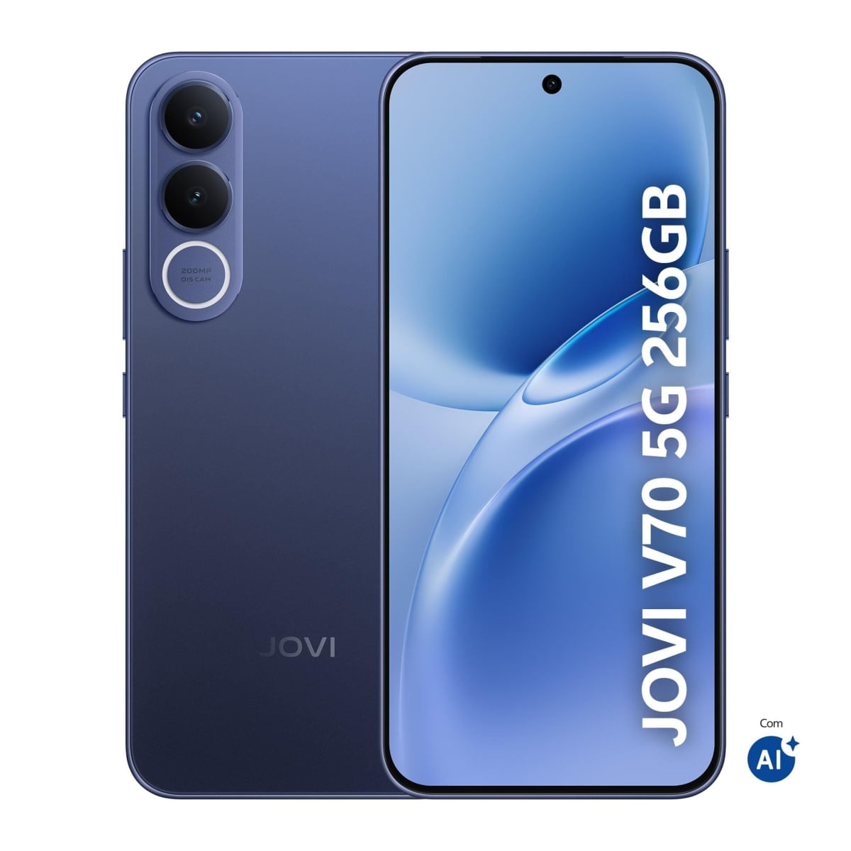 "Smartphone JOVI V70 5G Tela 6.83"" 256GB Câmera 200MP Bateria 7000mAh Azul Safira"