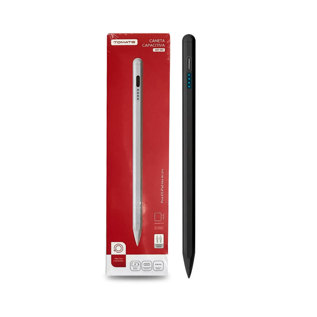 Caneta Touch Screen Ponta Fina 1.5mm Alta Precisão Preta