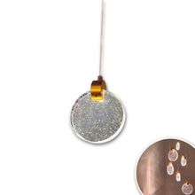 Pendente de Cristal Lua Cheia Dourado - 3 Tons de Luz em uma Peça de Luxo