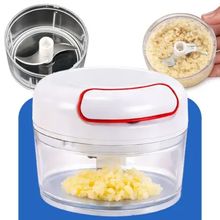 Mini Multiprocessador Triturador Manual 2 Lâminas Inox Alho P