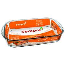 Assadeira Sempre de Vidro Tradicional Sem Tampa 4 Litros - Nadir 6822/037