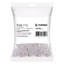 Pacote 100x unidades Conector Macho CAT6 RJ45-112 Fortrek