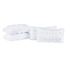 Capas De Almofadas Poppy 60cm x 30cm 04 Peças - Branco