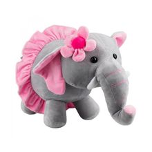 Elefantinha de Pelúcia com Saia Rosa 29cm