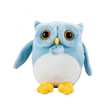 Coruja de Pelúcia Azul Patas Amarelas 18cm