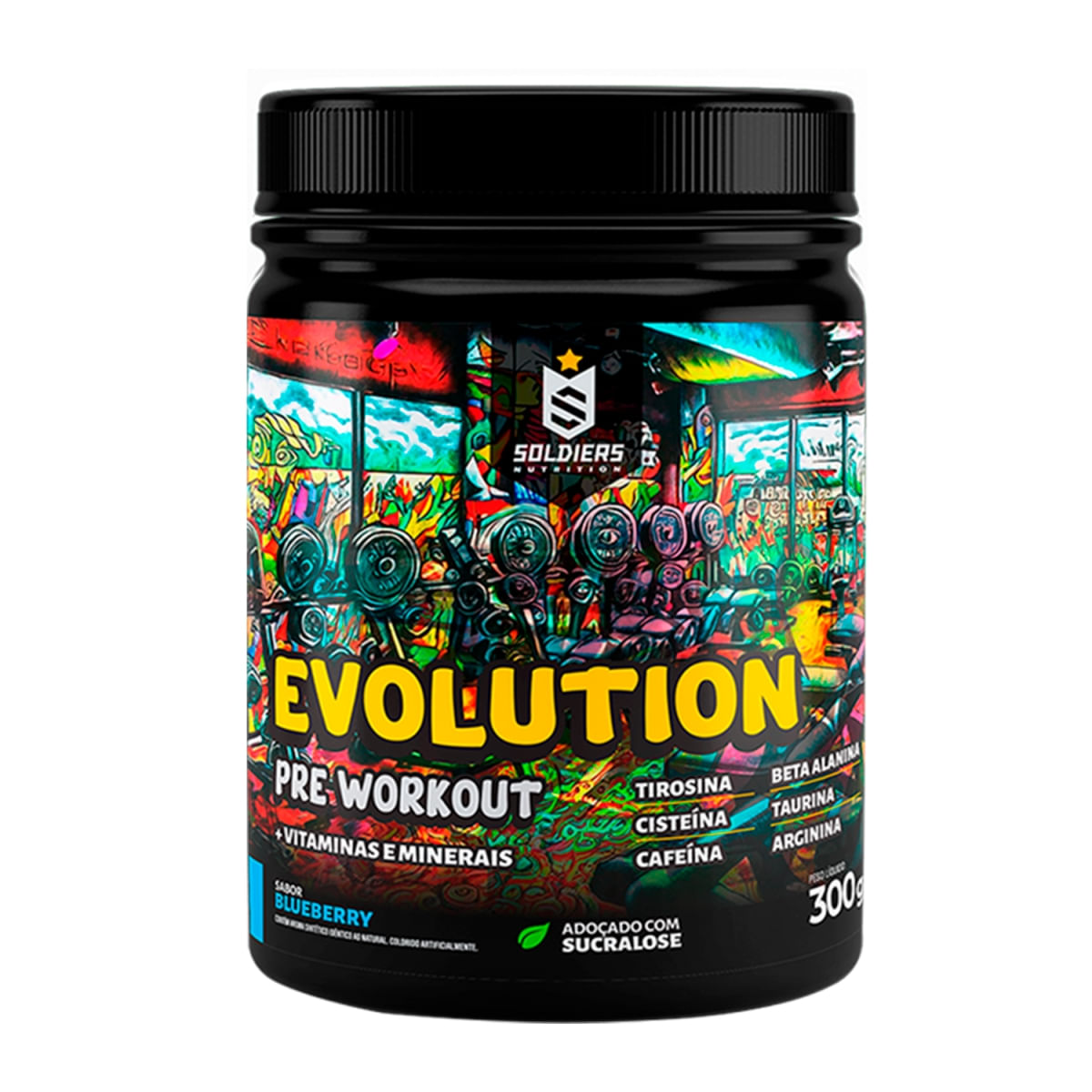 Pré Treino Evolution 300g Blueberry - Soldiers Nutrition