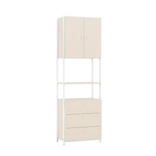 Armário Closet Metalic 003 Industrial Off White/Branco