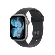 Apple Watch Series 11 GPS - Caixa cinza-espacial de alumínio  42 mm - Pulseira esportiva preta  P/M