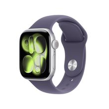 Apple Watch Series 11 GPS + Cellular - Caixa prateada de alumínio  42 mm - Pulseira esportiva roxo-névoa  P/M