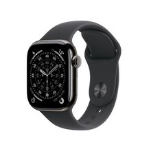 Apple Watch Series 11 GPS + Cellular - Caixa ardósia de titânio  42 mm - Pulseira esportiva preta  P/M