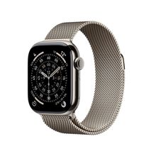 Apple Watch Series 11 GPS + Cellular - Caixa natural de titânio  42 mm - Pulseira natural estilo milanês