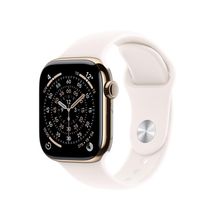 Apple Watch Series 11 GPS + Cellular - Caixa dourada de titânio  42 mm - Pulseira esportiva blush-clara  M/G