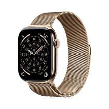 Apple Watch Series 11 GPS + Cellular - Caixa dourada de titânio  46 mm - Pulseira dourada estilo milanês  P/M