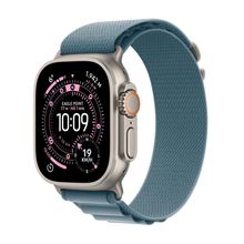 Apple Watch Ultra 3 GPS + Cellular - Caixa natural de titânio  49 mm - Pulseira loop Alpina azul-clara  P