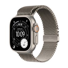 Apple Watch Ultra 3 GPS + Cellular - Caixa natural de titânio  49 mm - Pulseira natural estilo milanês de titânio  P