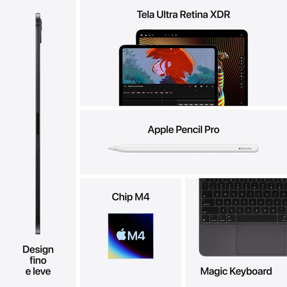 Encontraproduto.com.br - Ipad Pro De 13 Polegadas Wi-fi 2tb Com Vidro Nano-texture - Prateado