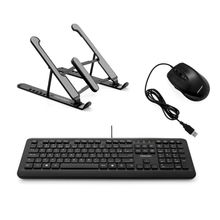 Kit Teclado e Mouse + Base Suporte Multifuncional
