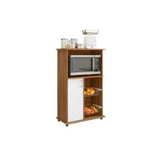 Balcão de Cozinha NT3075 1 Porta MDP 67CM Freijó e Branco Notável Móveis