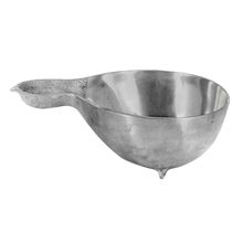 Cuia com Pé e Bico N02 Alumínio Fundido Polido 14x8CM Prata Diviforte