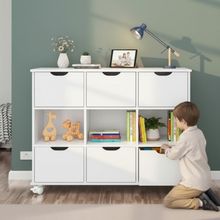 Estante Organizadora Portland 6 Gavetas MDP 108cm Branco Casah