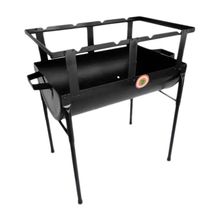 Churrasqueira a Carvão Portátil 150-BS Aço Carbono 30x21cm Preta para Camping Brassol