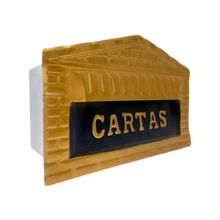 Caixa de Correio Tijolinho Aço Carbono 20x25x12cm para Cartas Preto Brassol