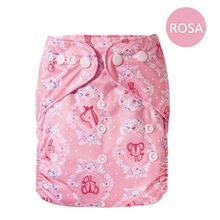 Fralda Ecológica Reutilizável Ajustável Lavável BA28-03 Rosa Tudo em Caixa