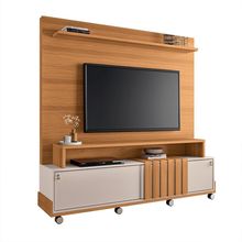 Home Painel Bold G26 para TV Até 65 Polegadas 180cm Portas Deslizantes Cinamomo-off White Gran Belo
