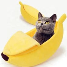 Cama para Pet Le Pets Casinha Cachorro Pet Gato Caminha Banana Cama Pelucia Amarelo
