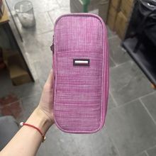Estojo para Lápis OEM Grande Capacidade Dupla Face com Bolso de Malha 10 X 22.5 X 7 1 Unidade Pink