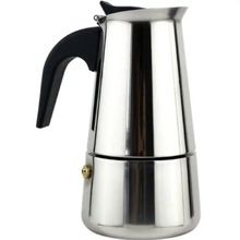 Cafeteira Tipo Italiana em Aço Inox para Preparo de Café com Capacidade para 6 Xícaras Inox
