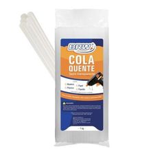 Bastão de Cola Quente Semi Transparente Fino 1KG em Resina de EVA e Taquificante Transparente BRW