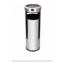 Cinzeiro Lixeira C18a em Aço Inoxidável AISI 430 71X24CM Inox 2 em 1 para Fumódromos Higipack
