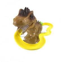 Brinquedo Pista Animal Prehistoric The Tunnel com Som e Luz, Designer Exclusivo, Marrom Smart