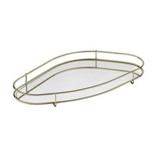 Bandeja Fence Orgânica com Base Espelhada Resistente à Oxidação Dourada Hara